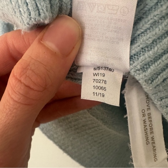 Loft Cowl-Turtle Neck Sweater Pullover Baby Blue Size Medium - Picture 8 of 11